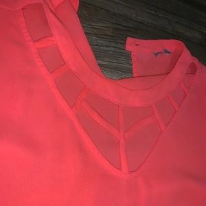 Coral blouse
